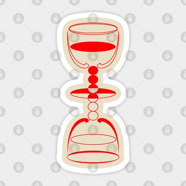 Half Full Half Empty Art Deco Cups Sticker by Elizza